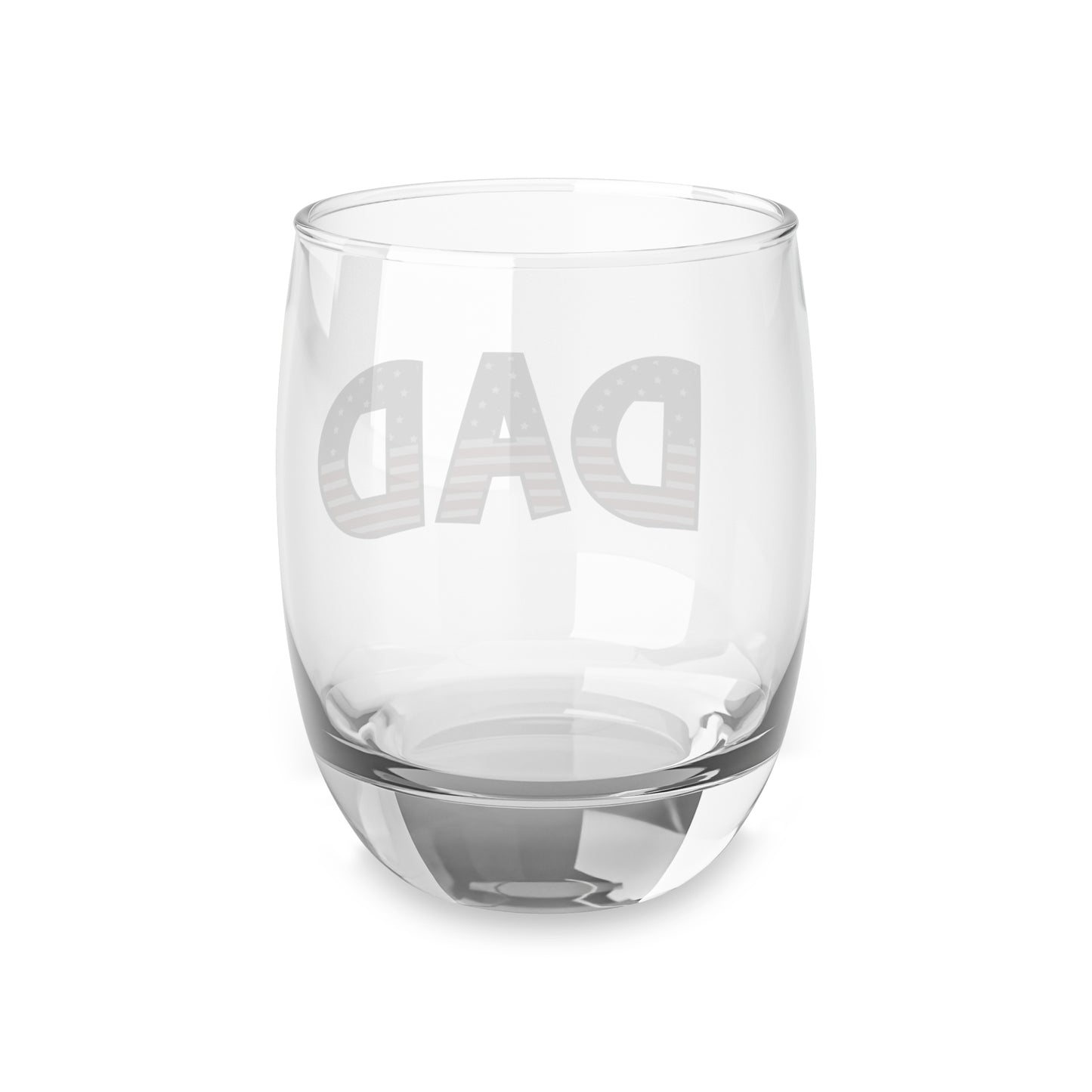Patriotic Dad Whiskey Glass – American Flag DAD Rocks Glass Gift