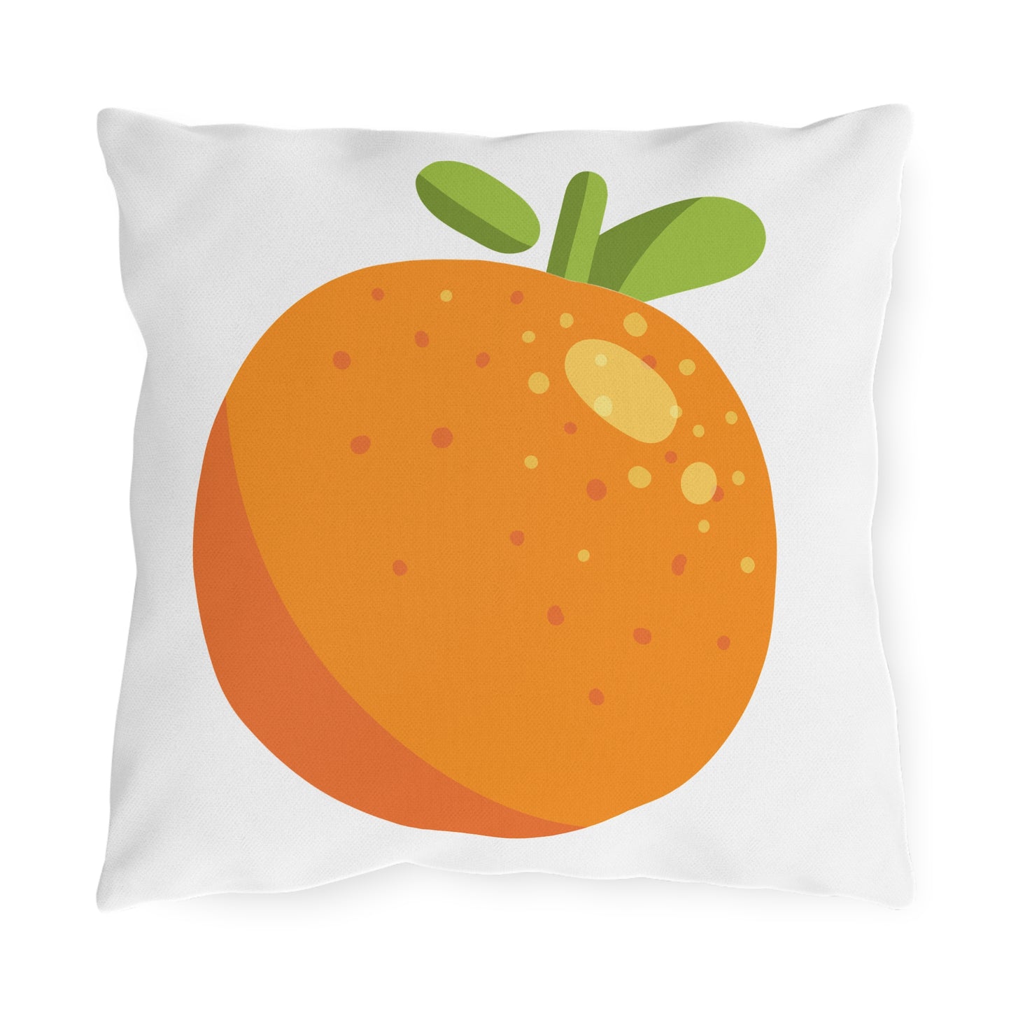 Orange Outdoor Throw Pillow | Decorative Patio Garden Cushion