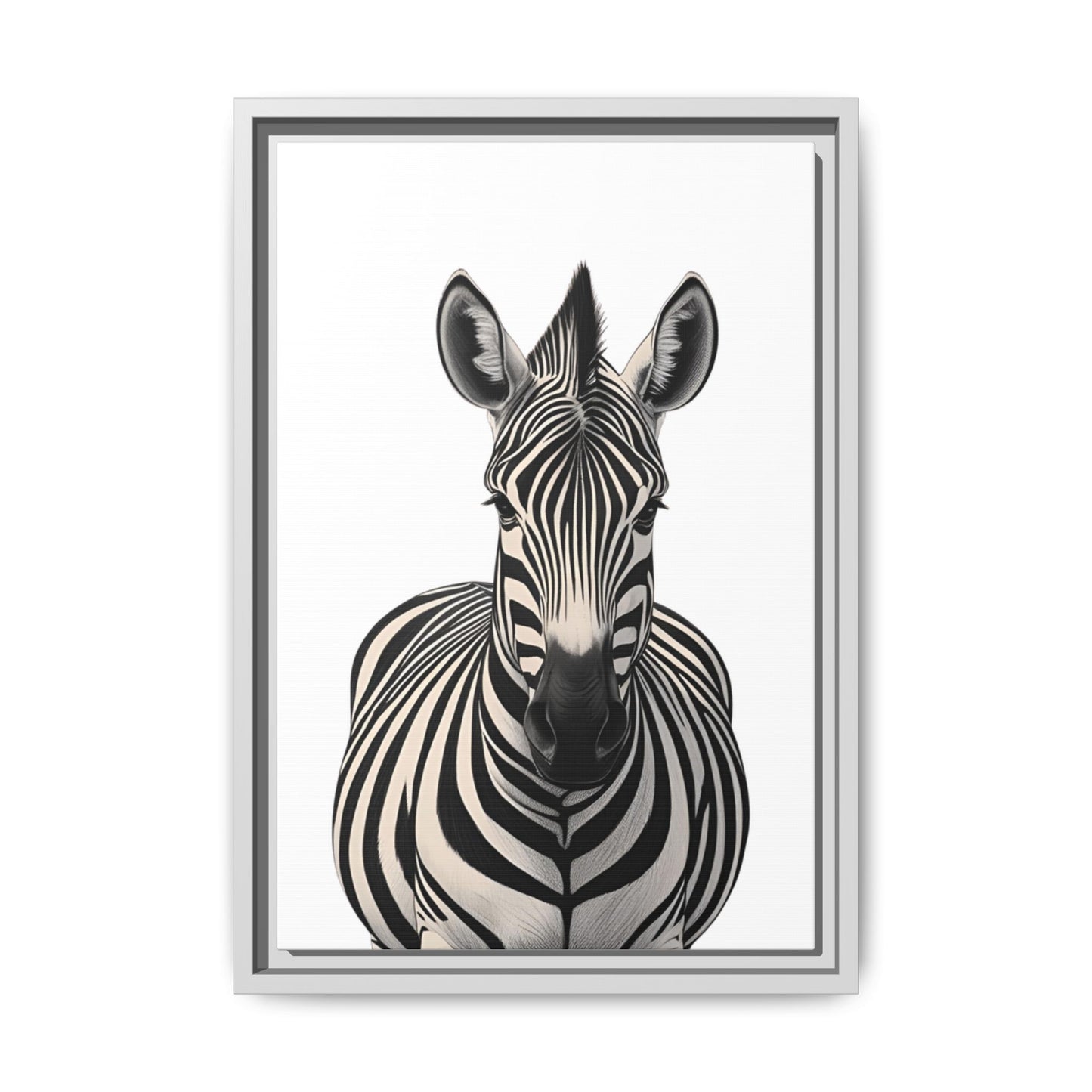 Striking Zebra Wall Art Black & White Wildlife Photography Print, Safari Animal Home Decor, Zebra Lover Nursery Room Gift
