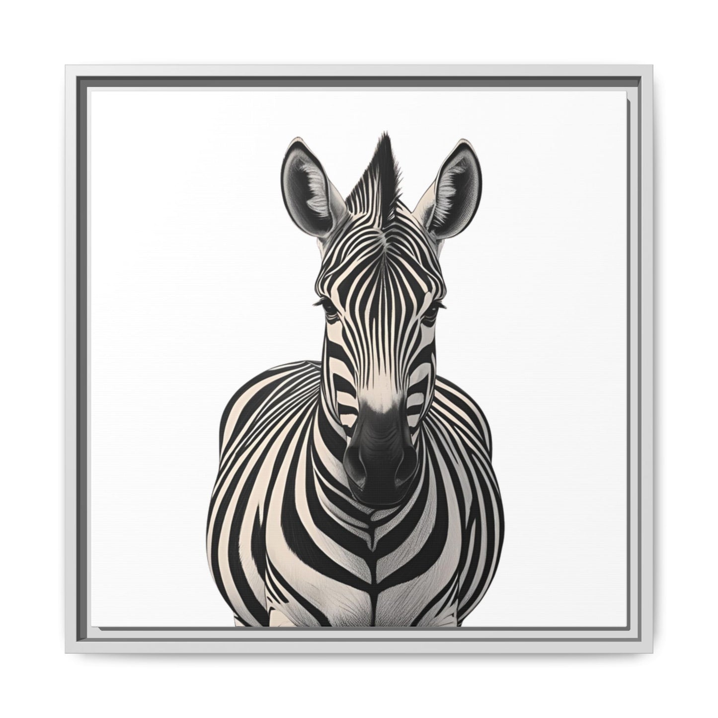 Striking Zebra Wall Art Black & White Wildlife Photography Print, Safari Animal Home Decor, Zebra Lover Nursery Room Gift