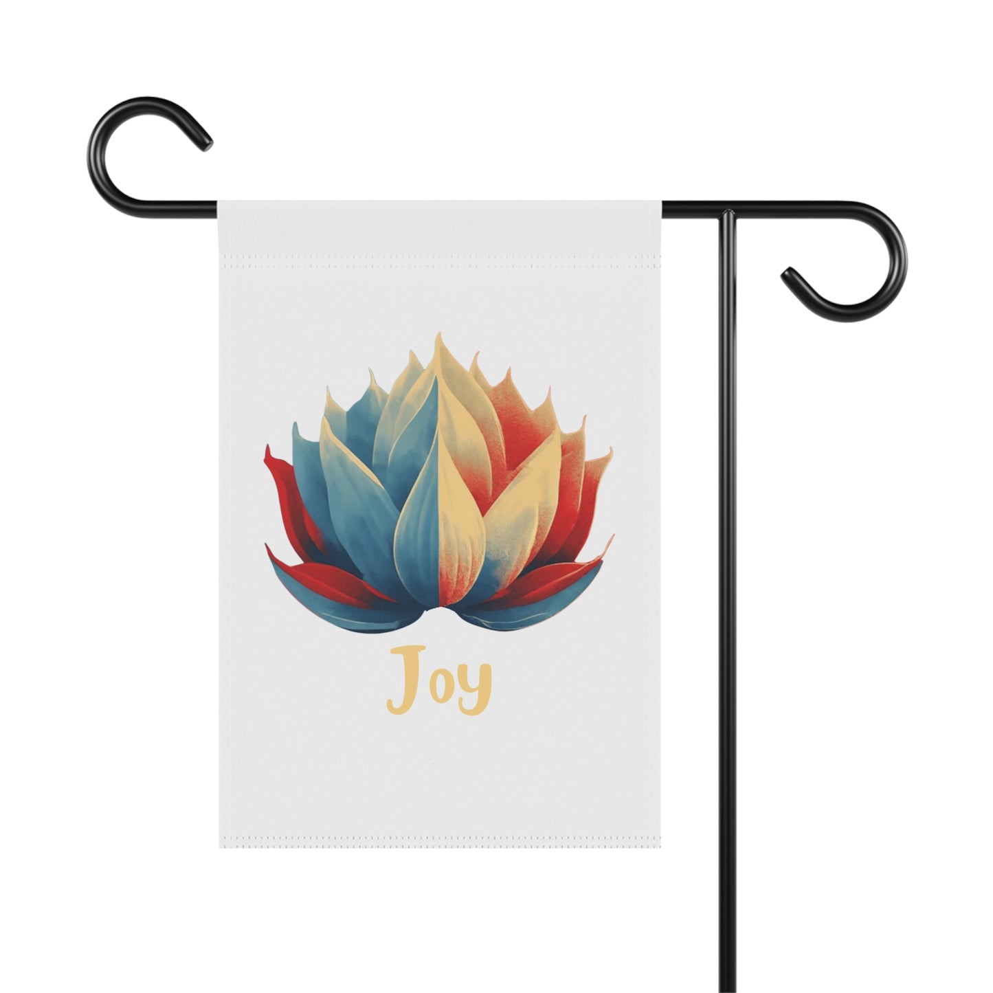 Joy Lotus Garden Flag | Colorful Floral Outdoor Flag | Inspirational Yard Decor | Peaceful Garden Accent | Housewarming Gift