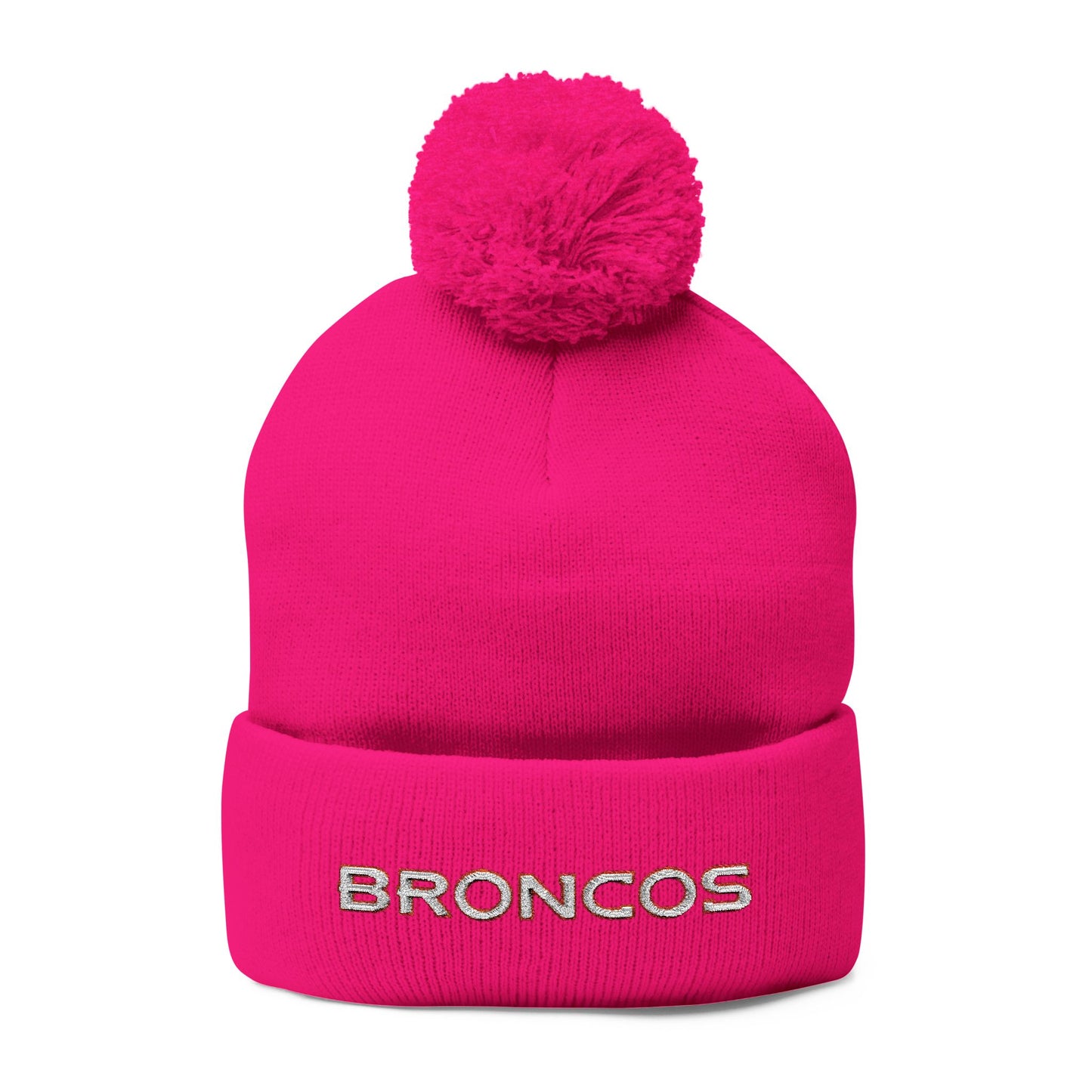 Broncos Knit Beanie Hat | Denver Broncos Winter Cap | Embroidered Broncos Hat | Football Fan Gift | Denver Game Day Beanie