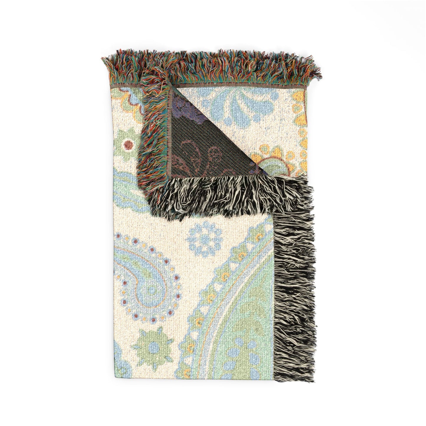 Paisley Woven Throw Blanket | Retro Chic Home Decor