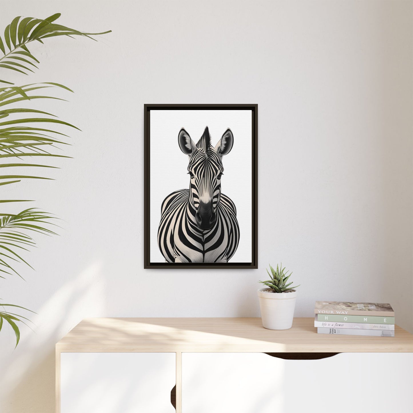 Striking Zebra Wall Art Black & White Wildlife Photography Print, Safari Animal Home Decor, Zebra Lover Nursery Room Gift
