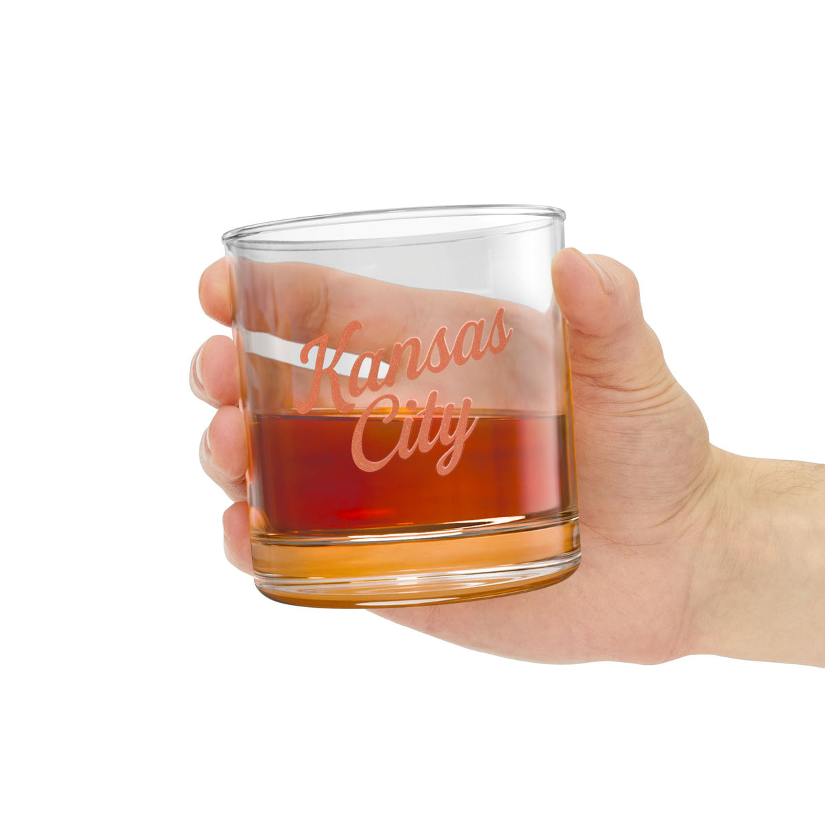 Kansas City Watercolor Rocks Glass | Vintage Style | KC Gift for Fans | Game Day Barware
