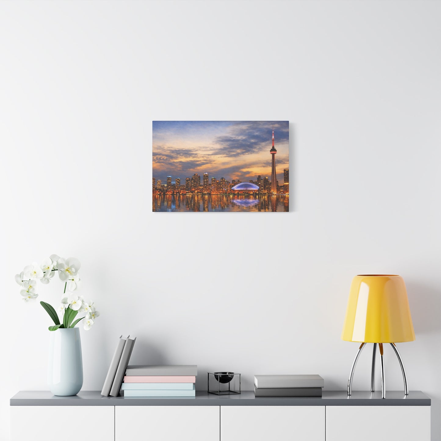 Toronto Skyline Matte Stretched Canvas, Toronto Skyline Canvas Wall Art, Urban City Art Print