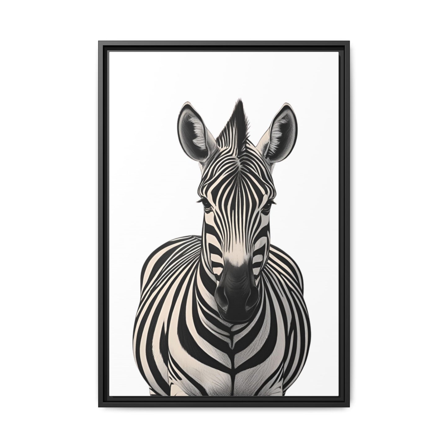 Striking Zebra Wall Art Black & White Wildlife Photography Print, Safari Animal Home Decor, Zebra Lover Nursery Room Gift