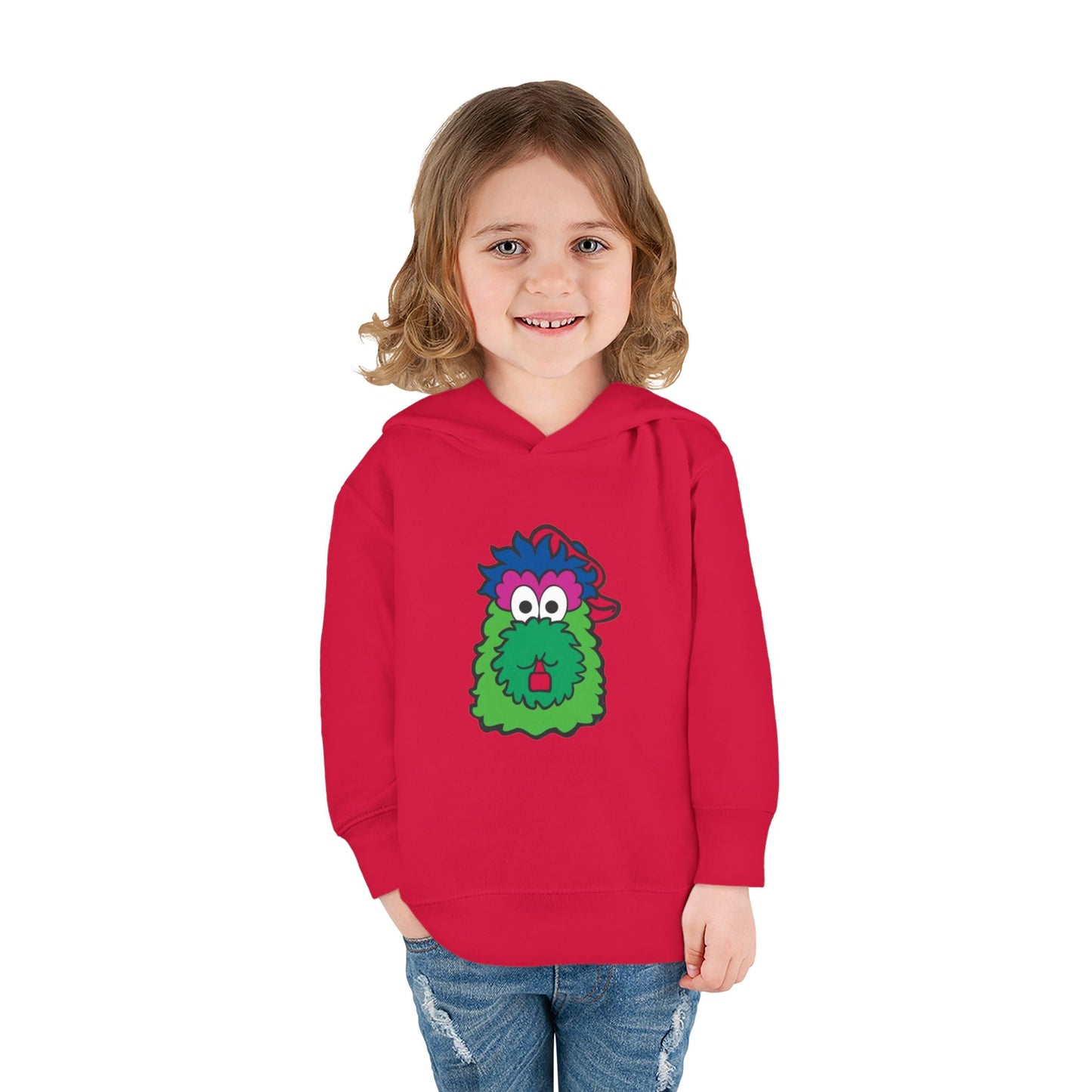 Mascot Cartoon Toddler Hoodie Sweatshirt | Kids Baseball Fan Gift