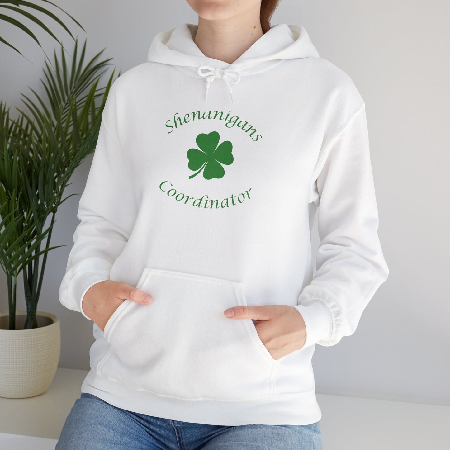 Shenanigans Coordinator Hoodie – Funny St Patrick’s Day Sweatshirt with Shamrock | Irish Party Hoodie Gift