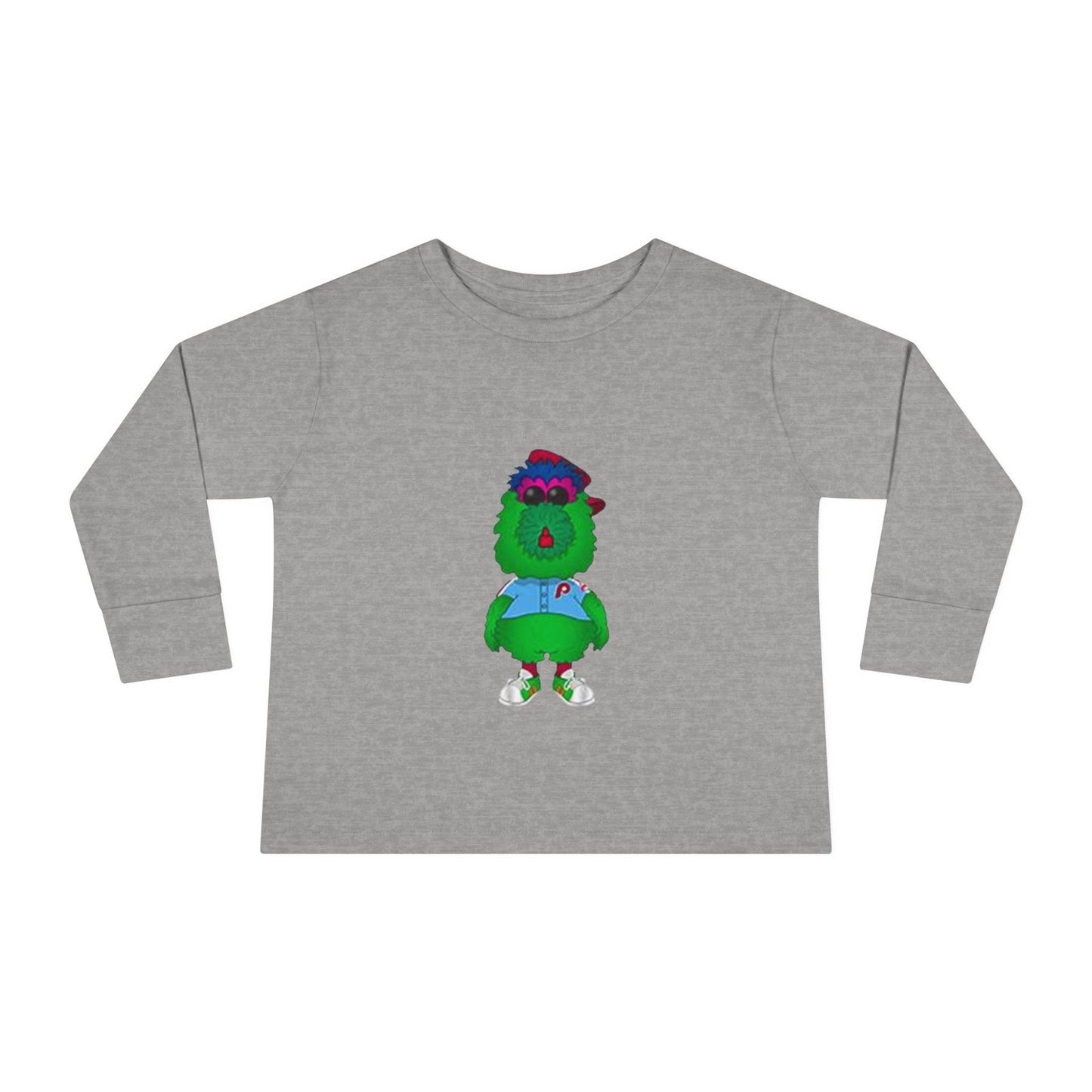 Cartoon Monster Toddler Long Sleeve Tee | Funny Baseball Fan Shirt