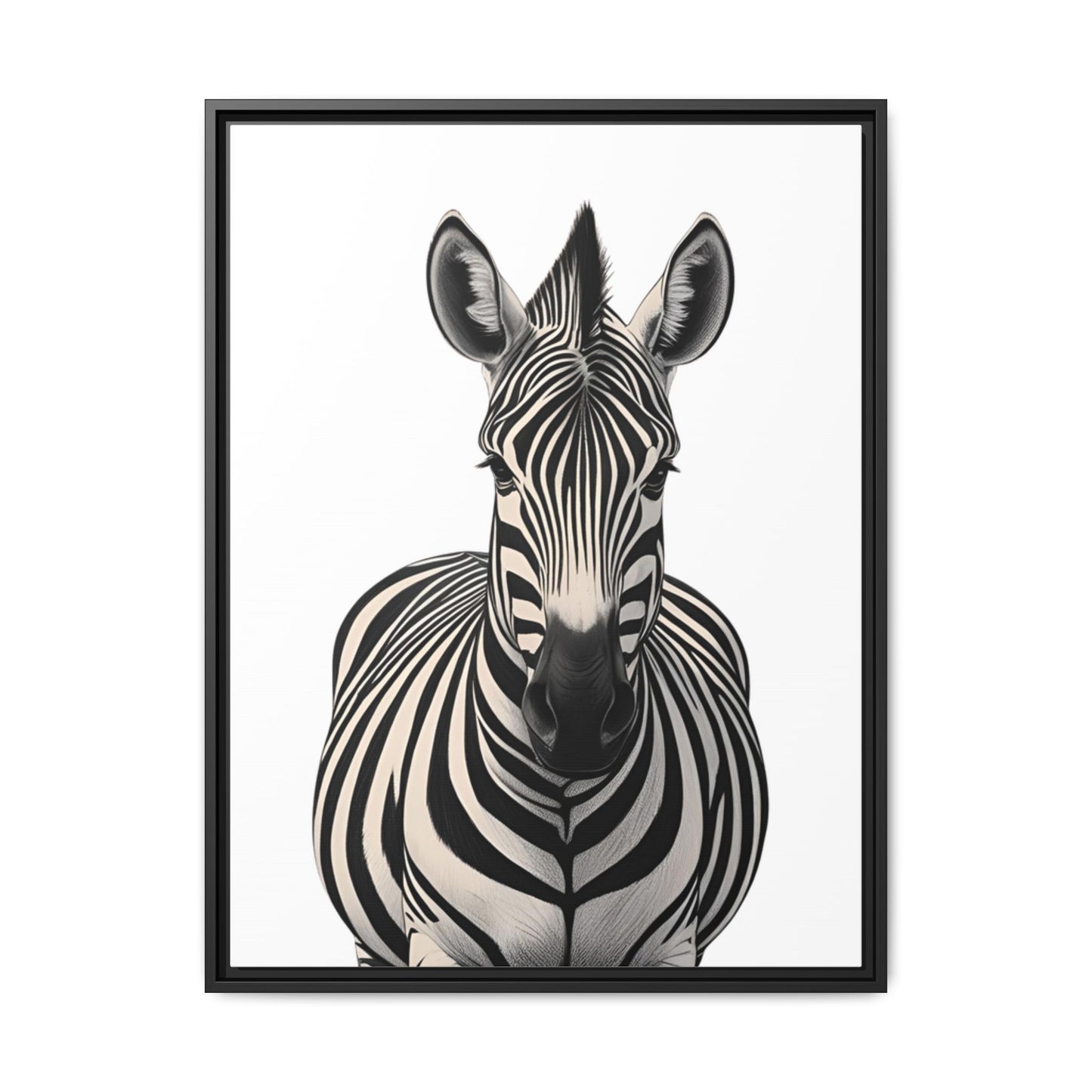 Striking Zebra Wall Art Black & White Wildlife Photography Print, Safari Animal Home Decor, Zebra Lover Nursery Room Gift