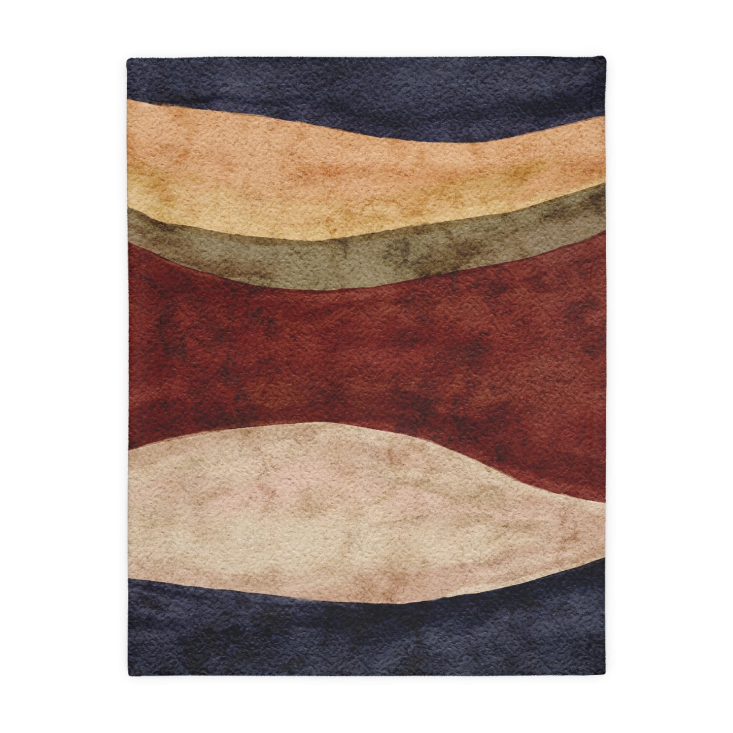 Abstract Earth Tone Throw Blanket | Modern Boho Home Decor