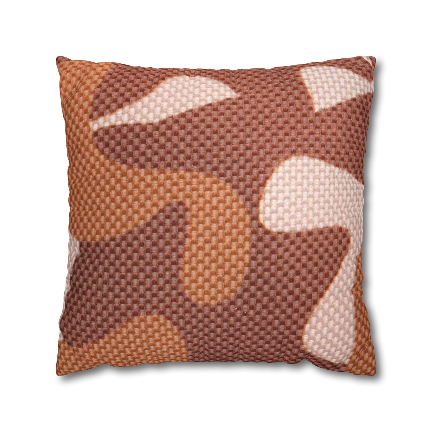 Boho Pillowcase, Bohemian Pillow Cover, Modern Square Pillow Case, Brown Shades