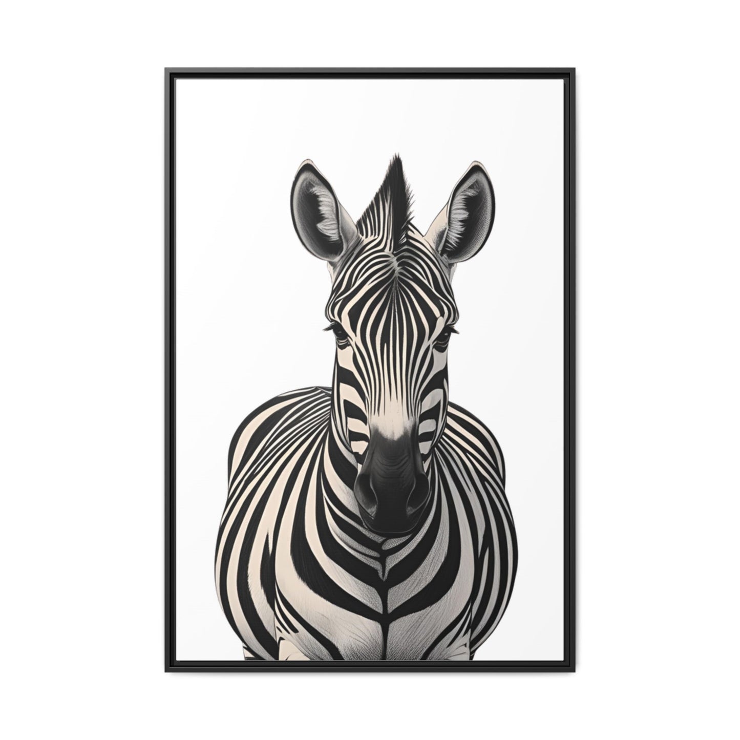 Striking Zebra Wall Art Black & White Wildlife Photography Print, Safari Animal Home Decor, Zebra Lover Nursery Room Gift