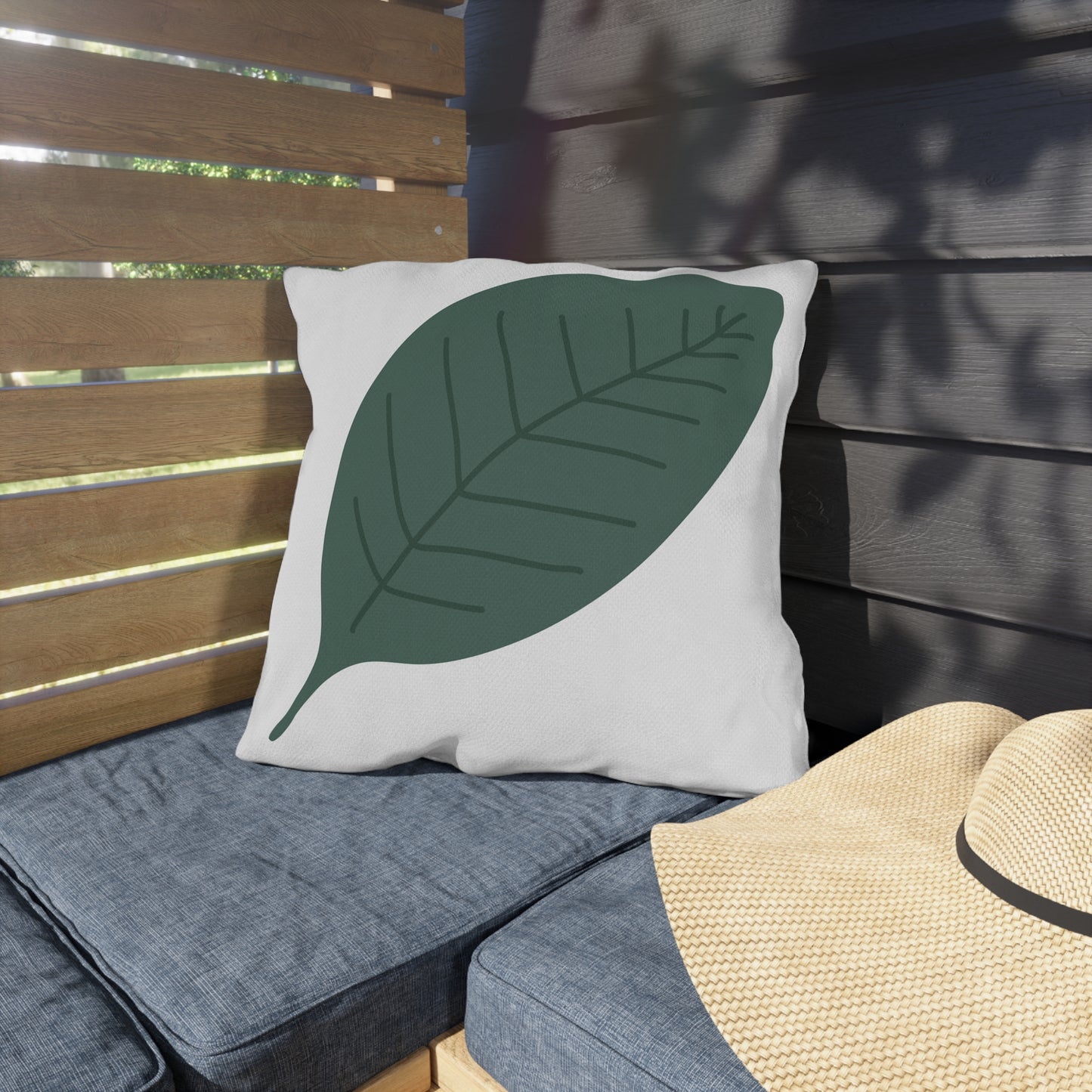 Leaf Botanical Outdoor Pillow – Tropical Green Patio Cushion