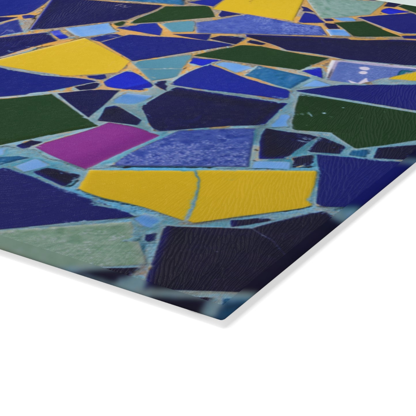 Colorful Mosaic Glass Cutting Board | Stained Glass Kitchen Decor