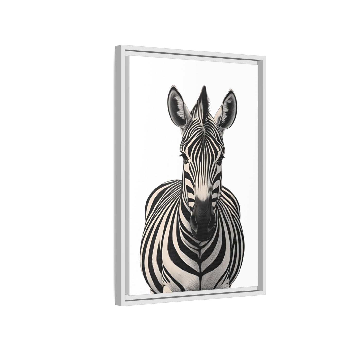 Striking Zebra Wall Art Black & White Wildlife Photography Print, Safari Animal Home Decor, Zebra Lover Nursery Room Gift