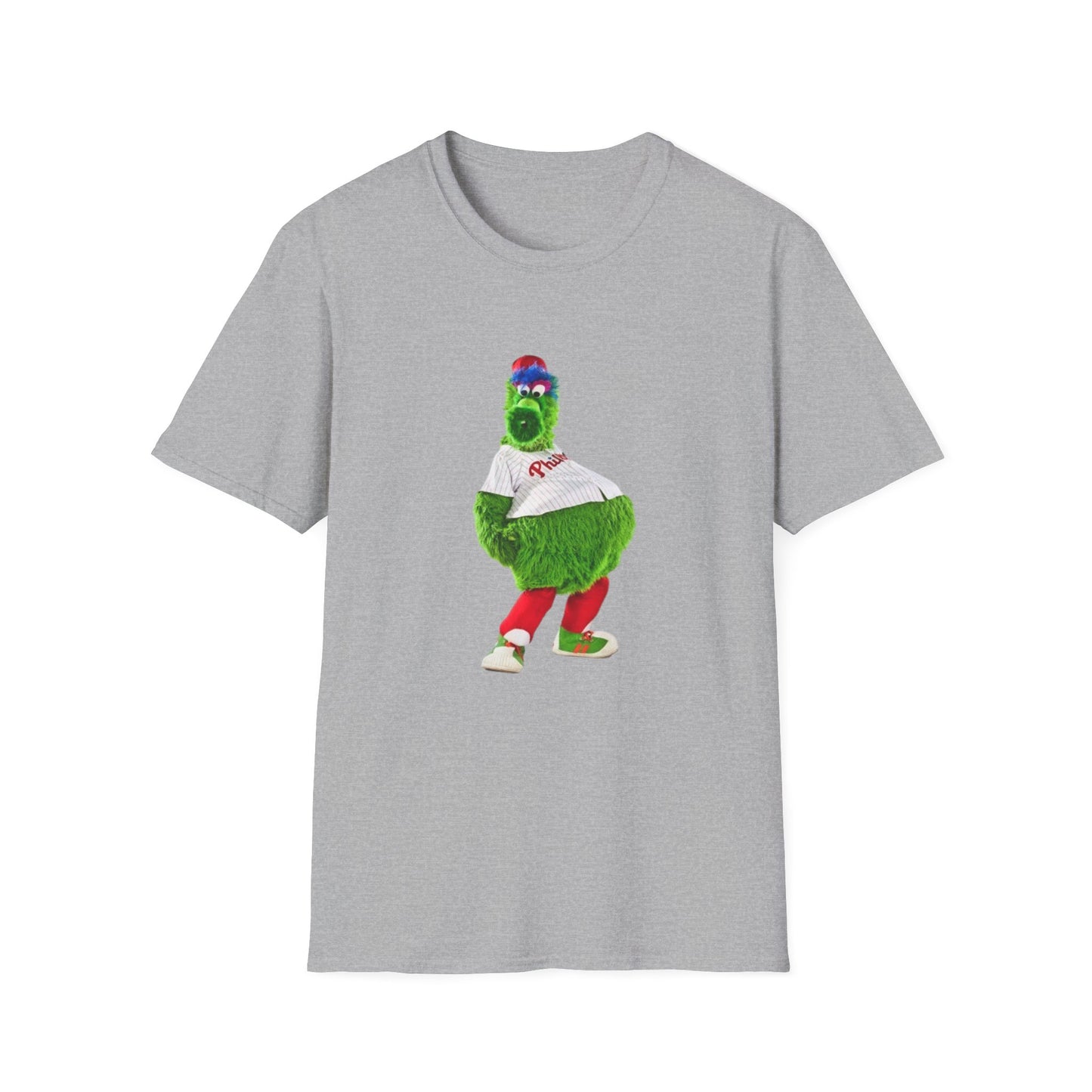 Cartoon Baseball Mascot T-Shirt | Funny Green Character Tee for Sports Lovers