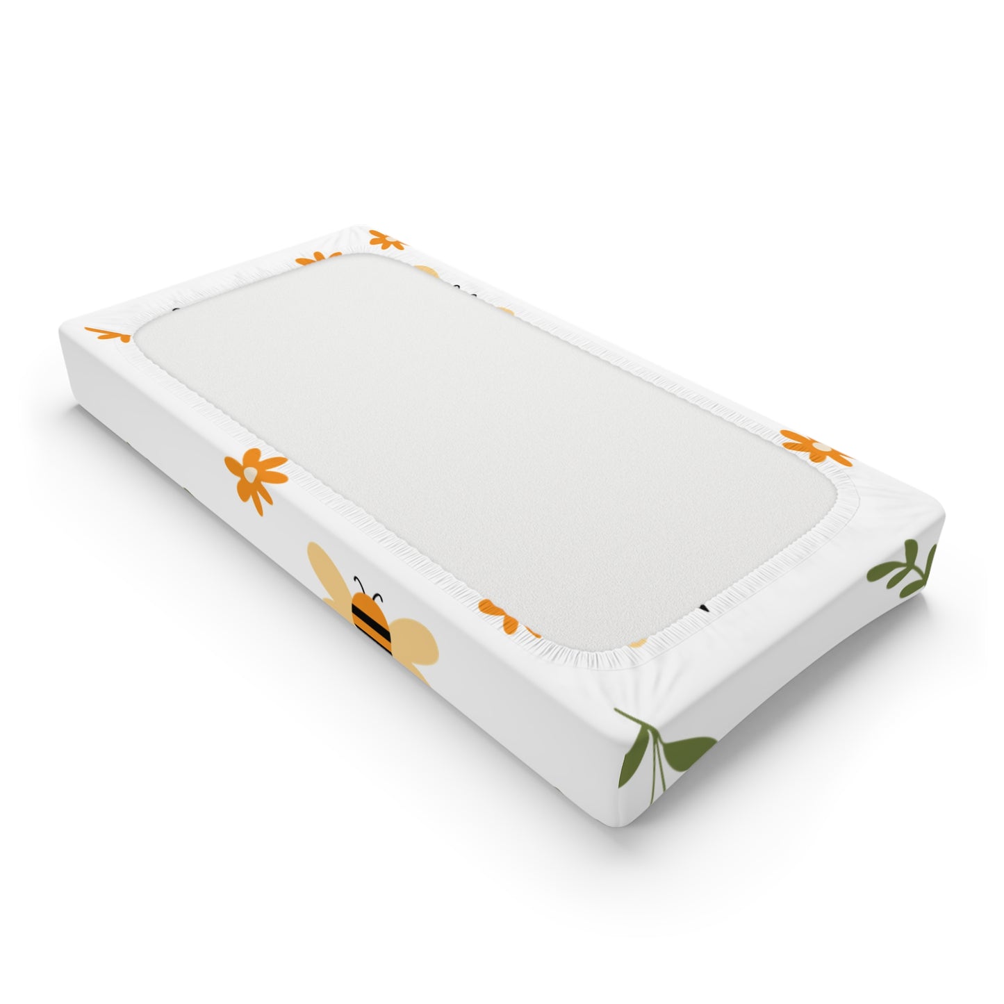 Changing Pad Cover, Bee and Beehive Nursery Decor,  Gender Neutral Baby Shower Gift