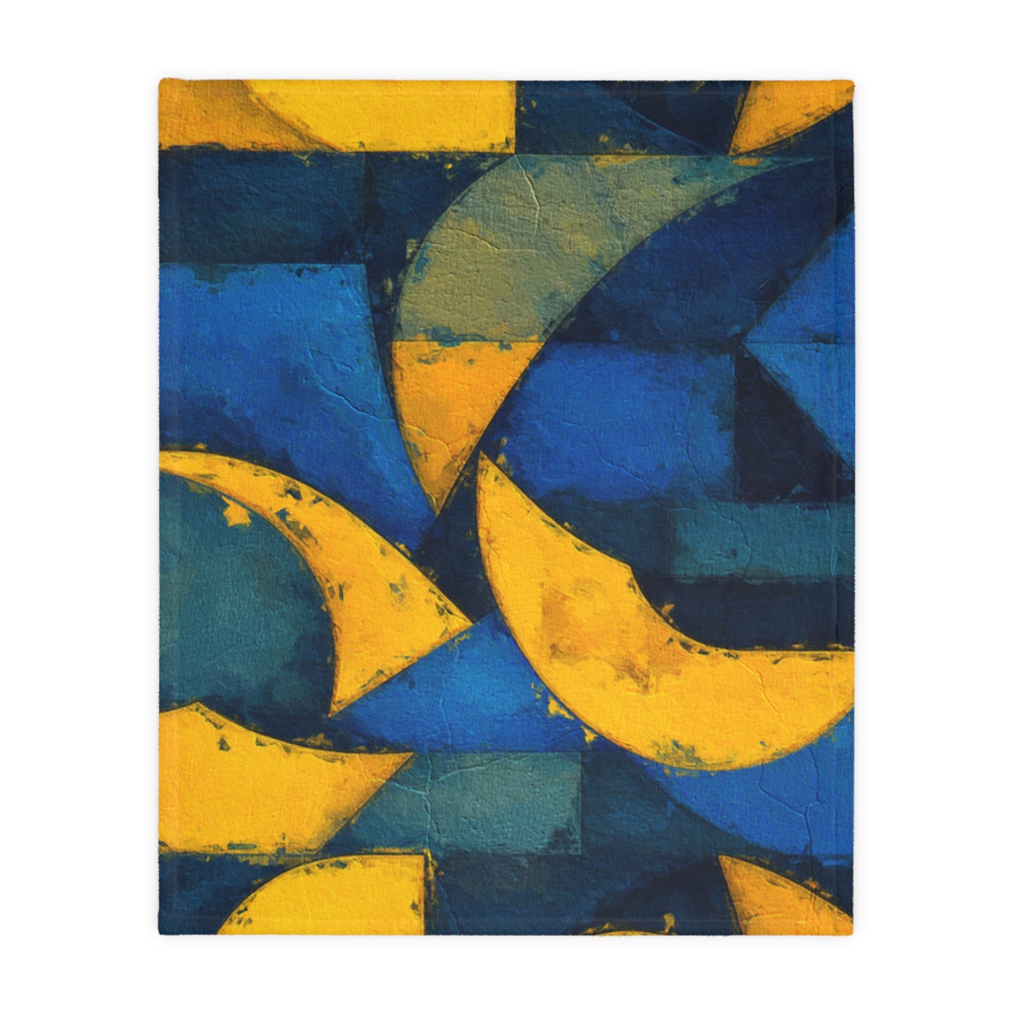 Celestial Moon & Sun Velveteen Throw Blanket | Abstract Geometric Decor