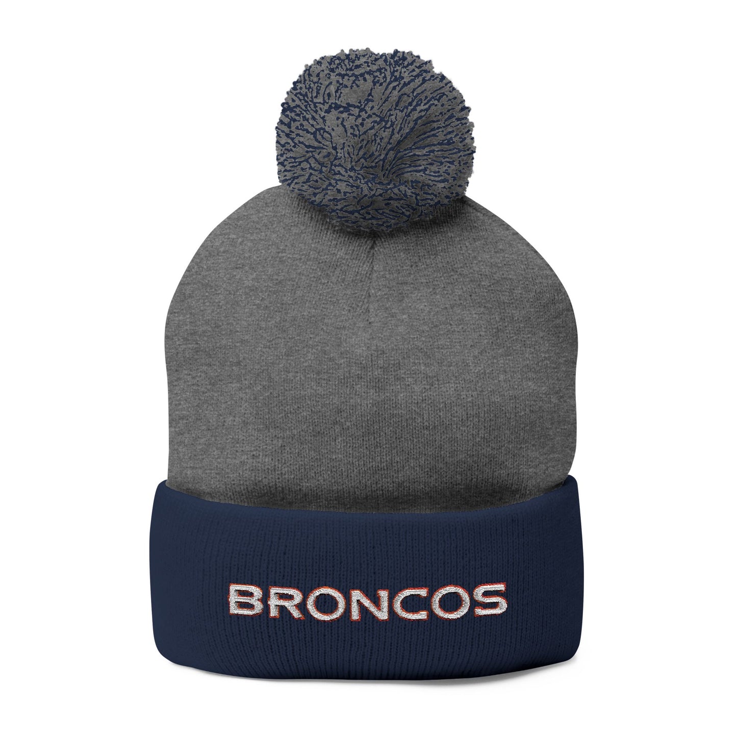 Broncos Knit Beanie Hat | Denver Broncos Winter Cap | Embroidered Broncos Hat | Football Fan Gift | Denver Game Day Beanie