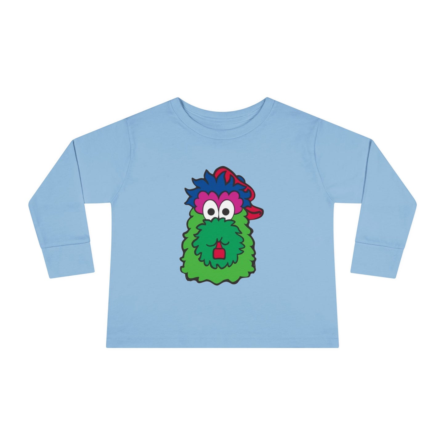 Funny Long Sleeve Shirt for Kids | Cartoon Baseball Team Mascot