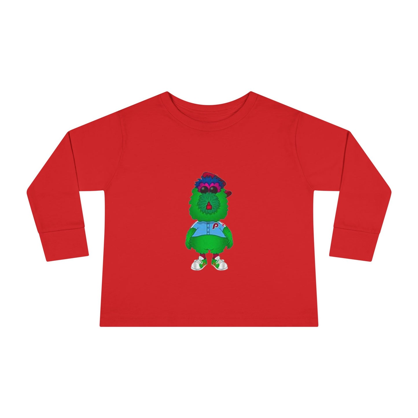 Cartoon Monster Toddler Long Sleeve Tee | Funny Baseball Fan Shirt