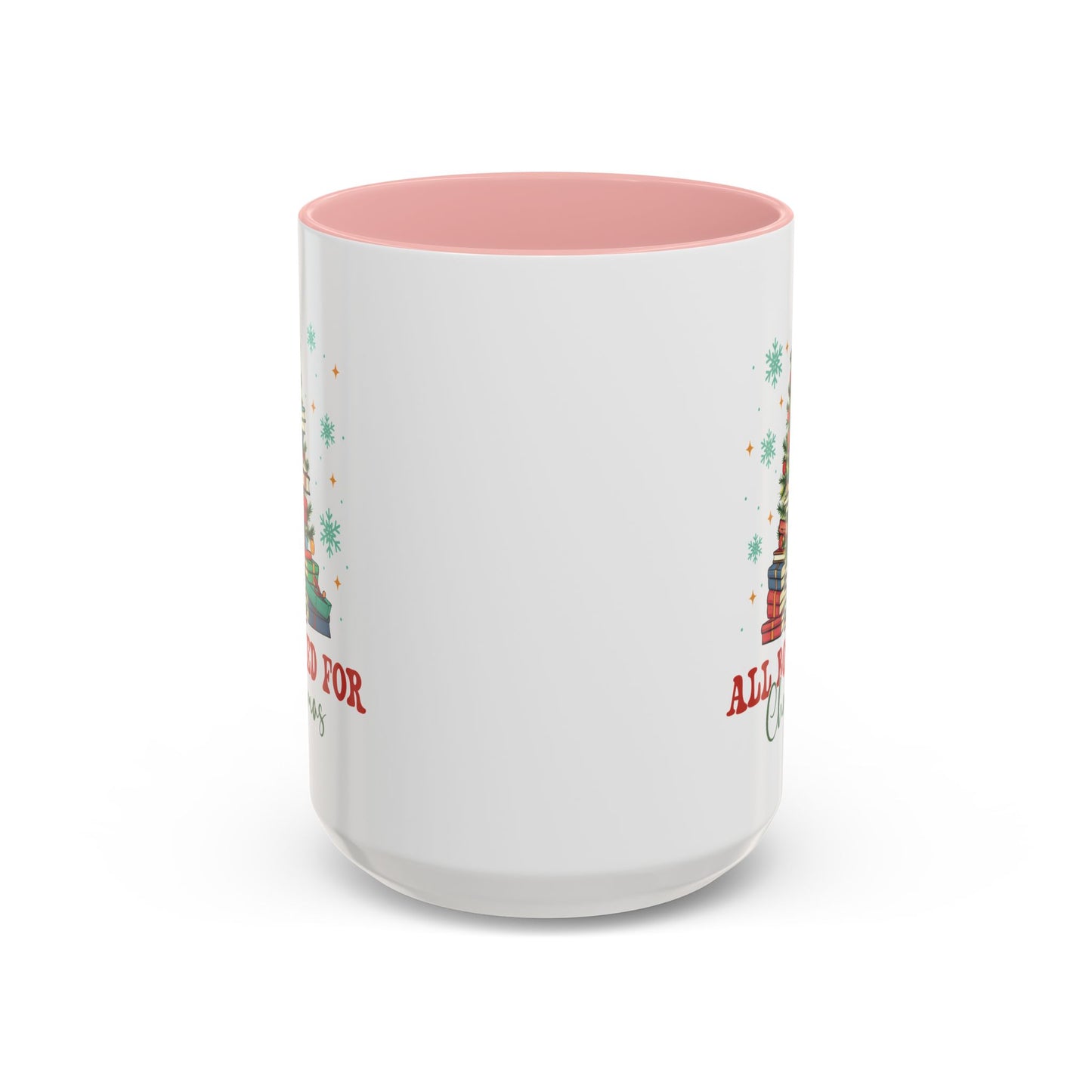 Christmas Booked Coffee Mug (11, 15oz) Holiday Book Lover Gift Festive Reading Mug Xmas Tree Teacher Gift