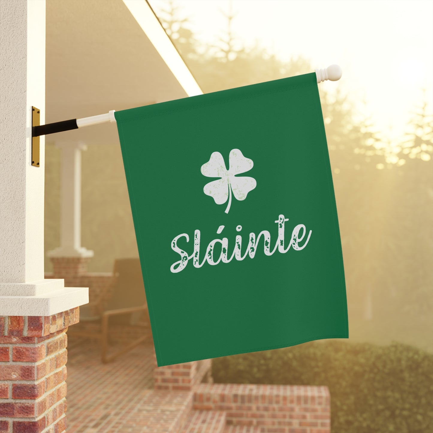 St Patrick's Day Slainte Irish Cheers Garden Flag