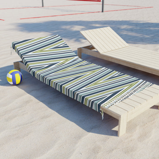 Boho Chevron Stripe Beach Towel | Fringe Turkish Towel