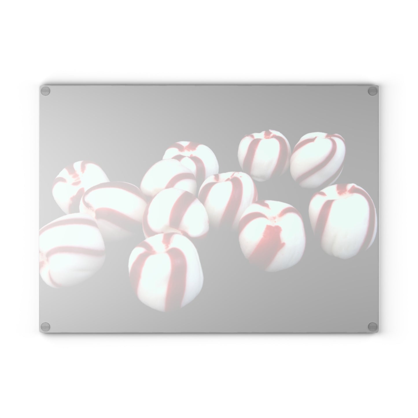 Peppermint Candy Glass Cutting Board | Festive Christmas Kitchen Decor