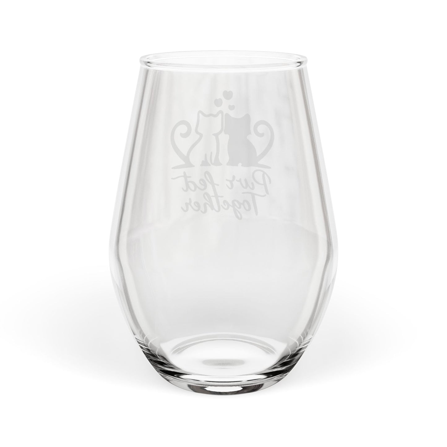 Purr-fect Together Cat Wine Glass | Cute Couples Gift