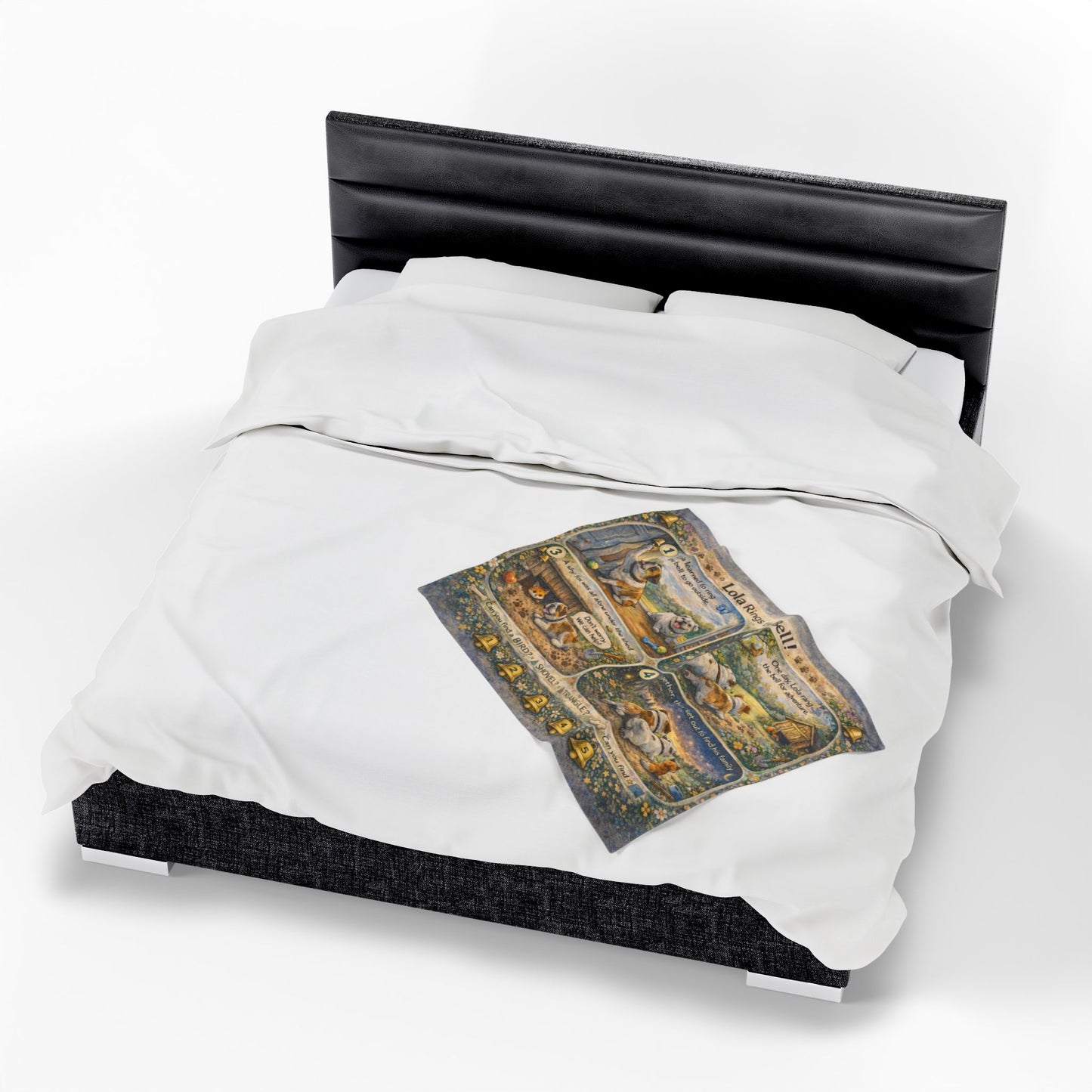 Lola Rings the Bell Story Blanket, Interactive Bulldog Fox Find & Seek Blanket