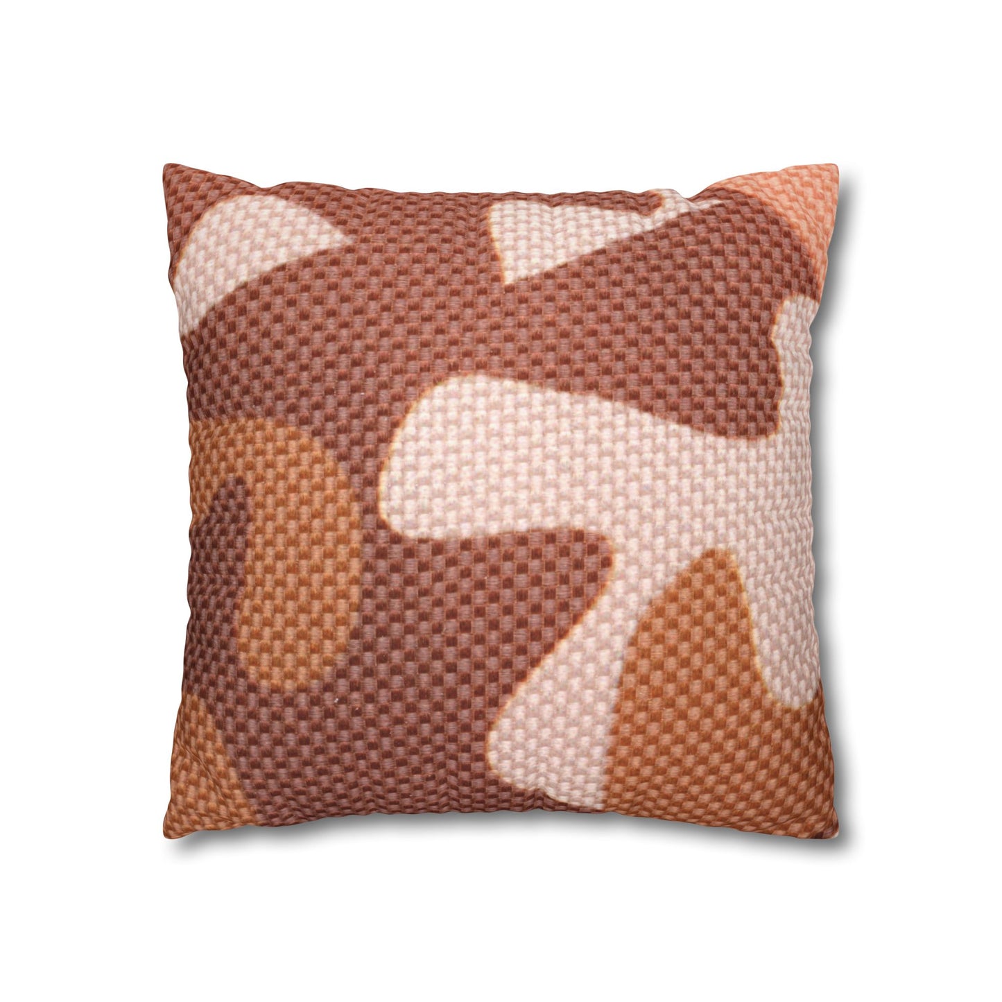Boho Pillowcase, Bohemian Pillow Cover, Modern Square Pillow Case, Brown Shades