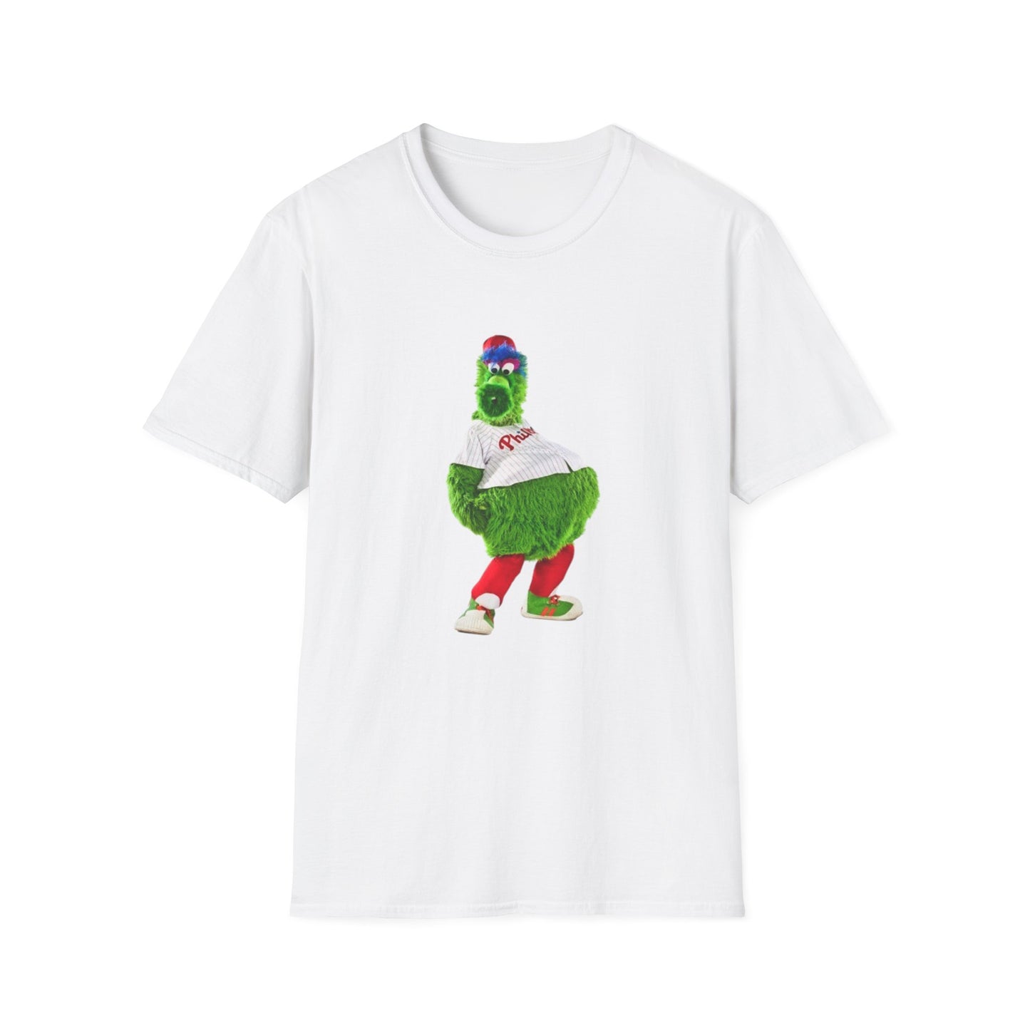Cartoon Baseball Mascot T-Shirt | Funny Green Character Tee for Sports Lovers