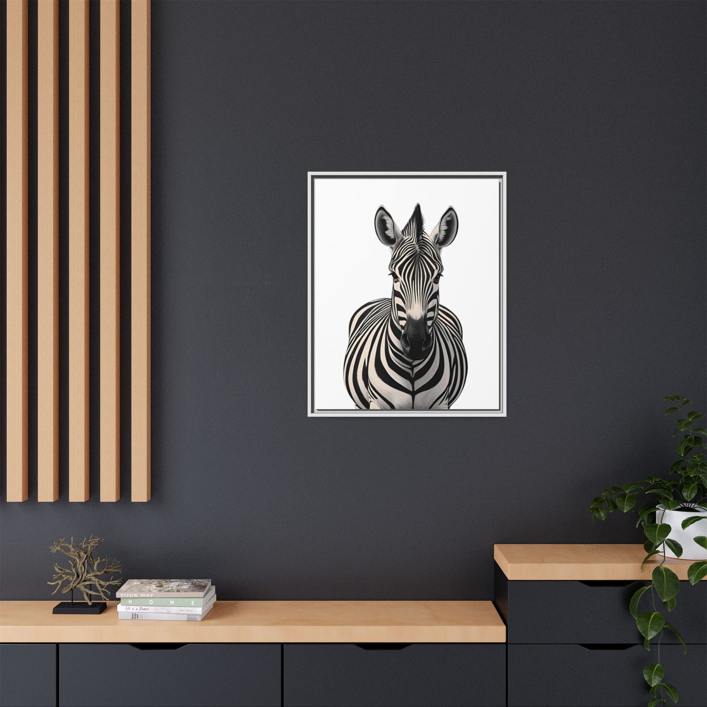 Striking Zebra Wall Art Black & White Wildlife Photography Print, Safari Animal Home Decor, Zebra Lover Nursery Room Gift