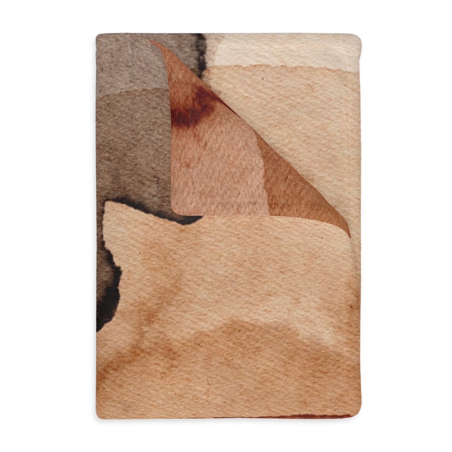 Multicolored abstract patterned rug on a white background