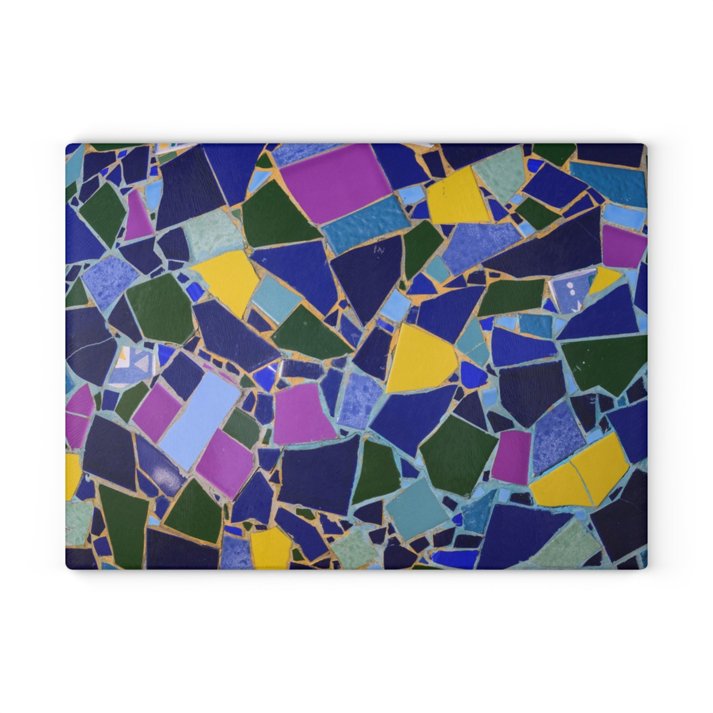 Colorful Mosaic Glass Cutting Board | Stained Glass Kitchen Decor