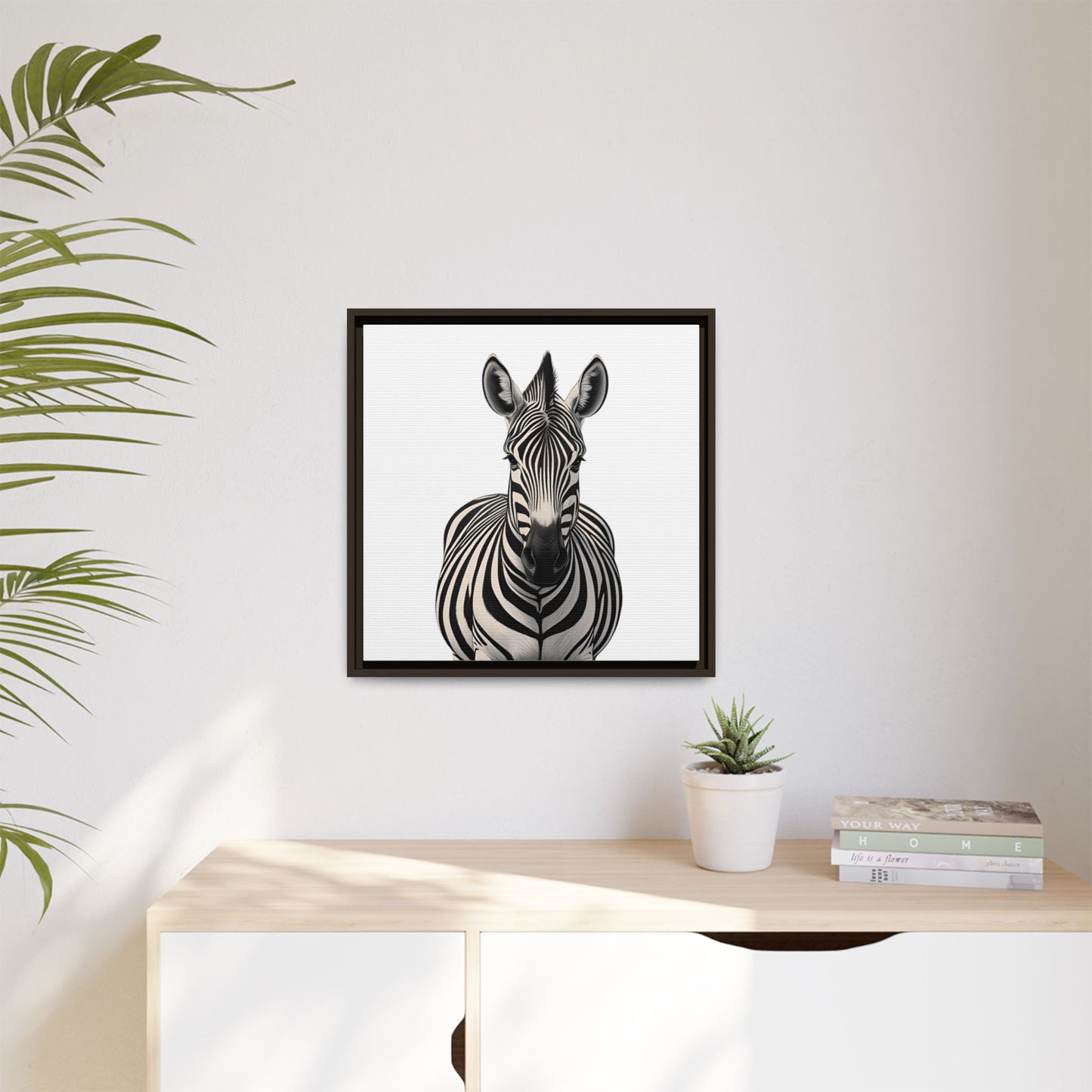 Striking Zebra Wall Art Black & White Wildlife Photography Print, Safari Animal Home Decor, Zebra Lover Nursery Room Gift