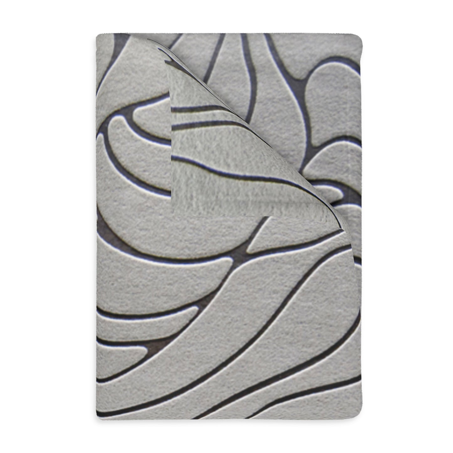 Modern Abstract Gray Wave Blanket | Neutral Home Decor