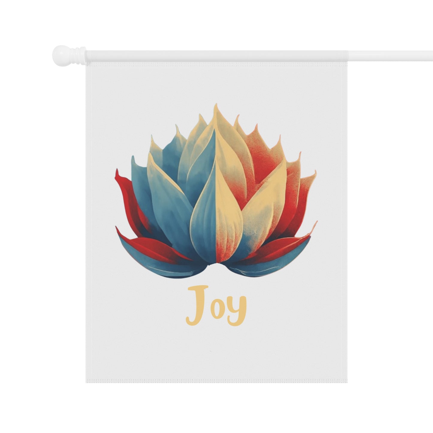 Joy Lotus Garden Flag | Colorful Floral Outdoor Flag | Inspirational Yard Decor | Peaceful Garden Accent | Housewarming Gift