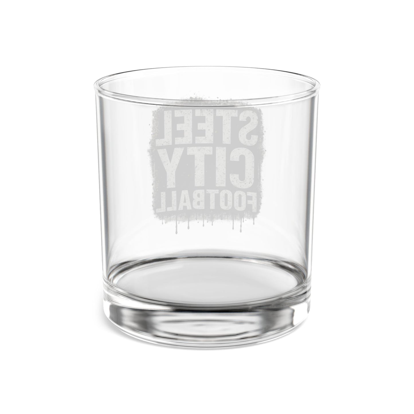 Steel City Pittsburgh Rocks Glass | Whiskey Glass for Sports Fans | Grunge Barware Gift