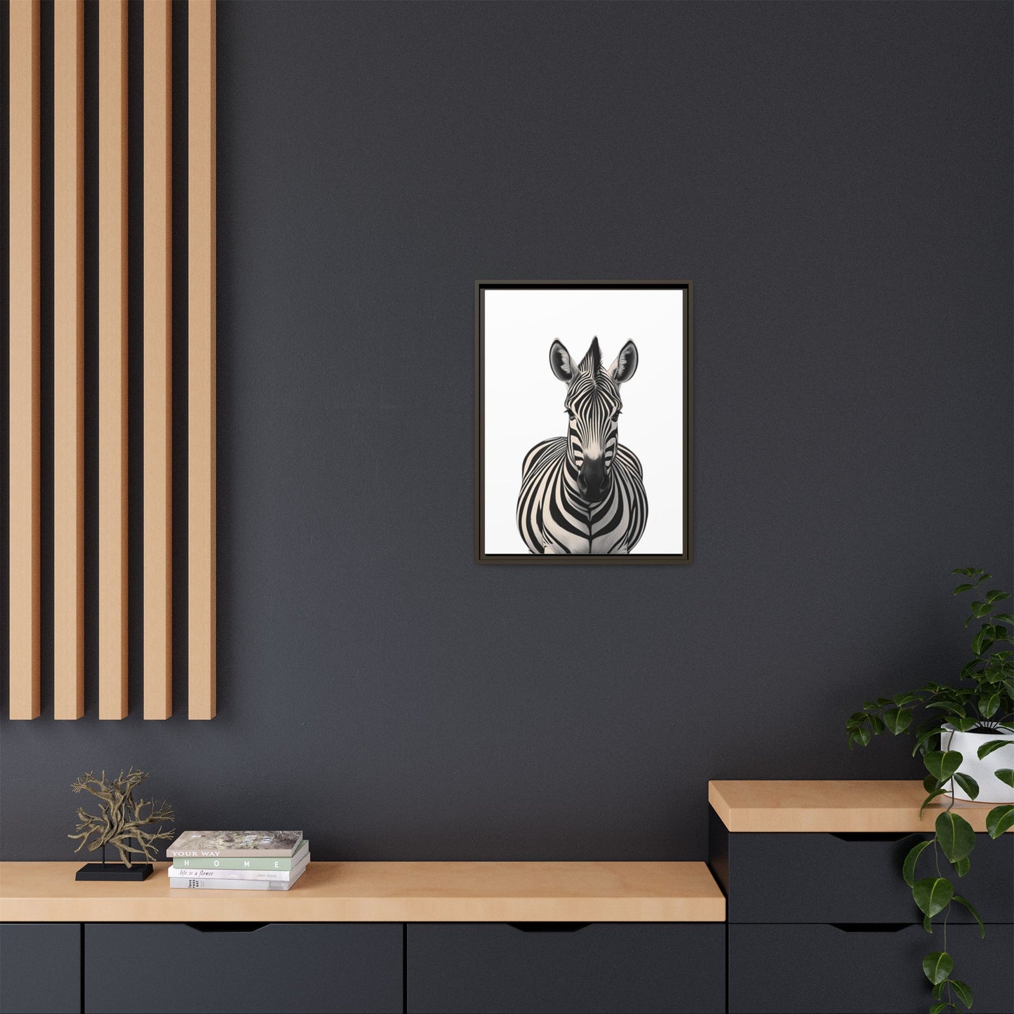 Striking Zebra Wall Art Black & White Wildlife Photography Print, Safari Animal Home Decor, Zebra Lover Nursery Room Gift