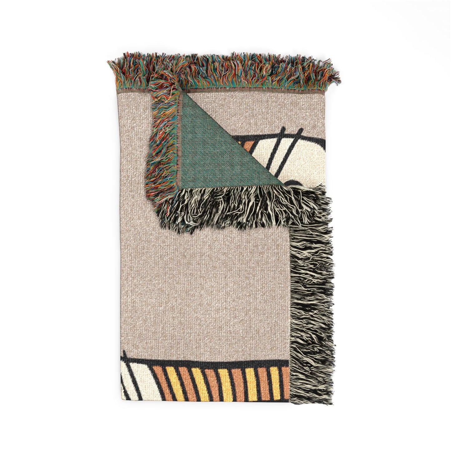 Modern Colorful Cat Woven Blanket – Whimsical Boho Throw for Cat Lovers