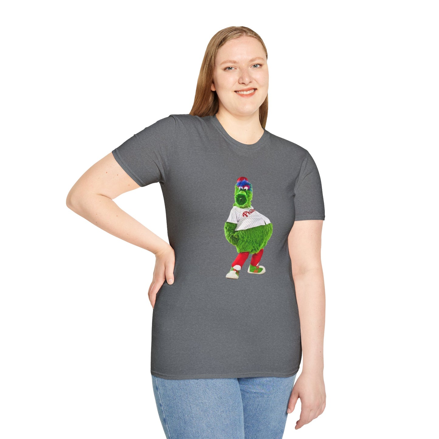 Cartoon Baseball Mascot T-Shirt | Funny Green Character Tee for Sports Lovers