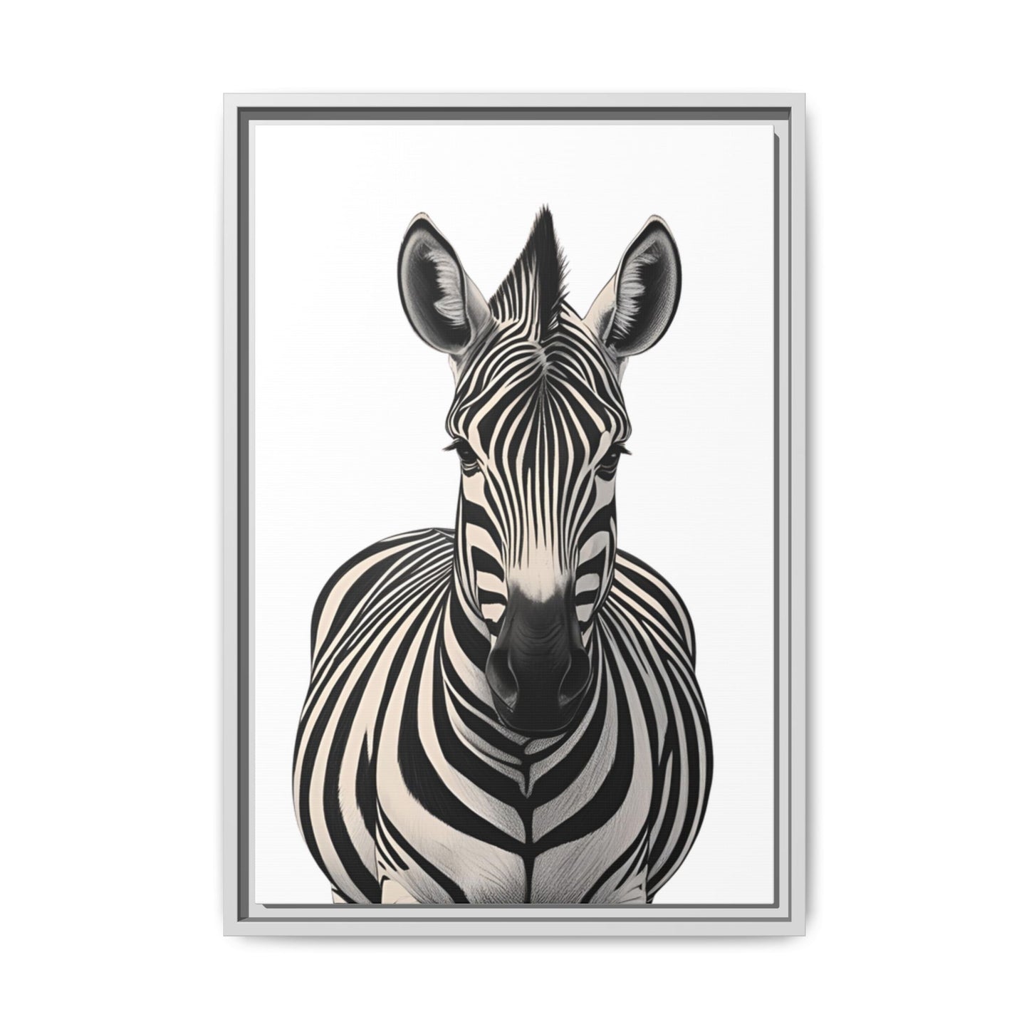 Striking Zebra Wall Art Black & White Wildlife Photography Print, Safari Animal Home Decor, Zebra Lover Nursery Room Gift