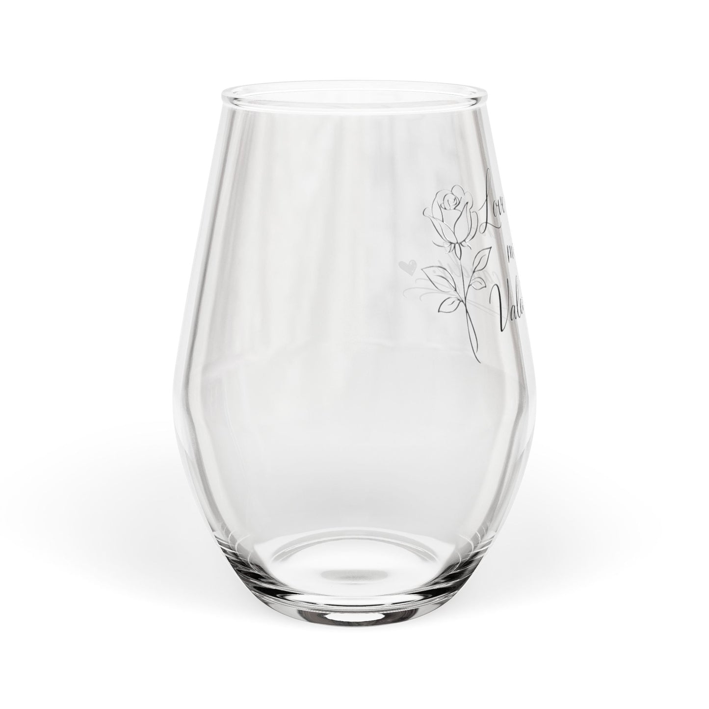 Love You More Than Valentines Candy Stemless Wine Glass | Valentines Day Gift