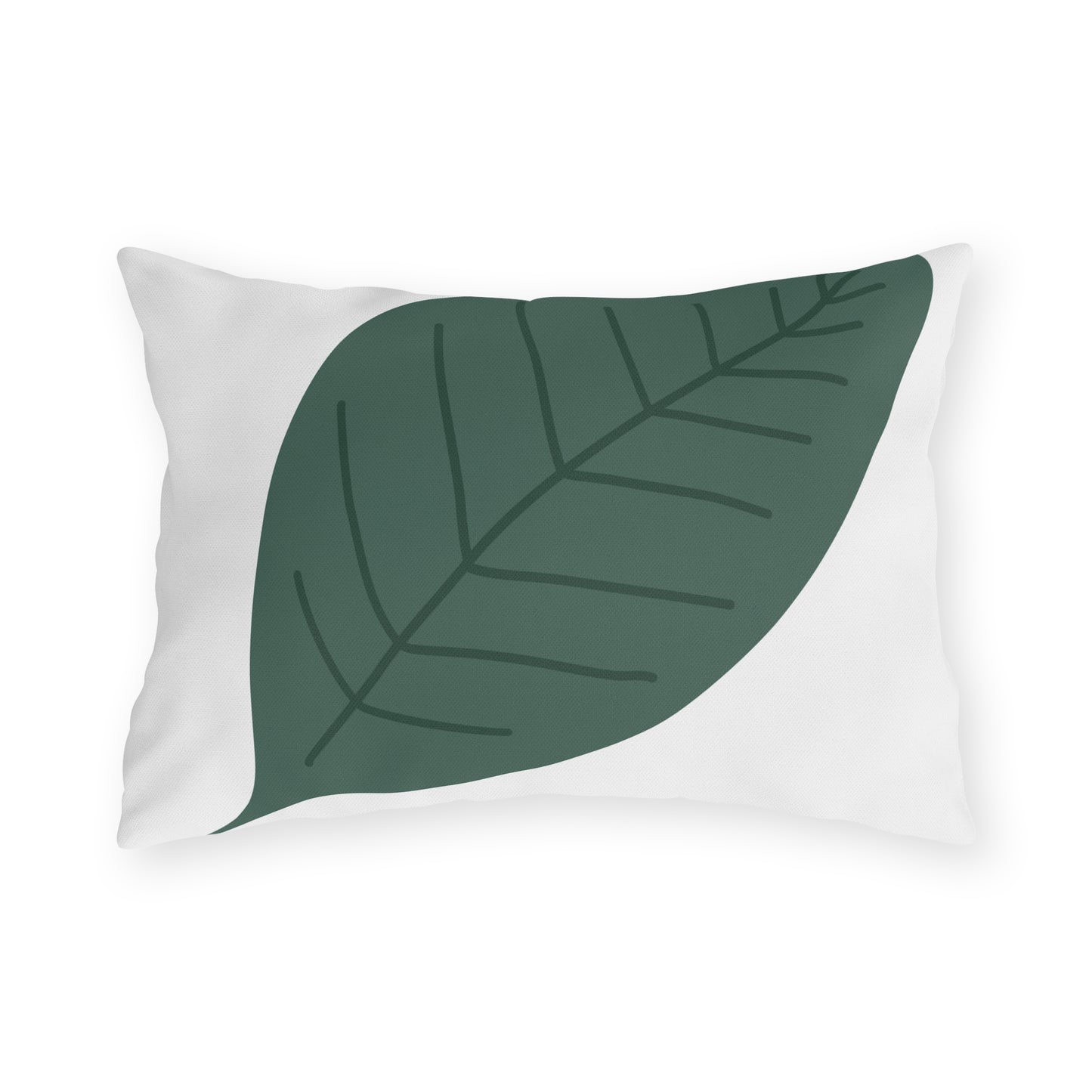 Leaf Botanical Outdoor Pillow – Tropical Green Patio Cushion