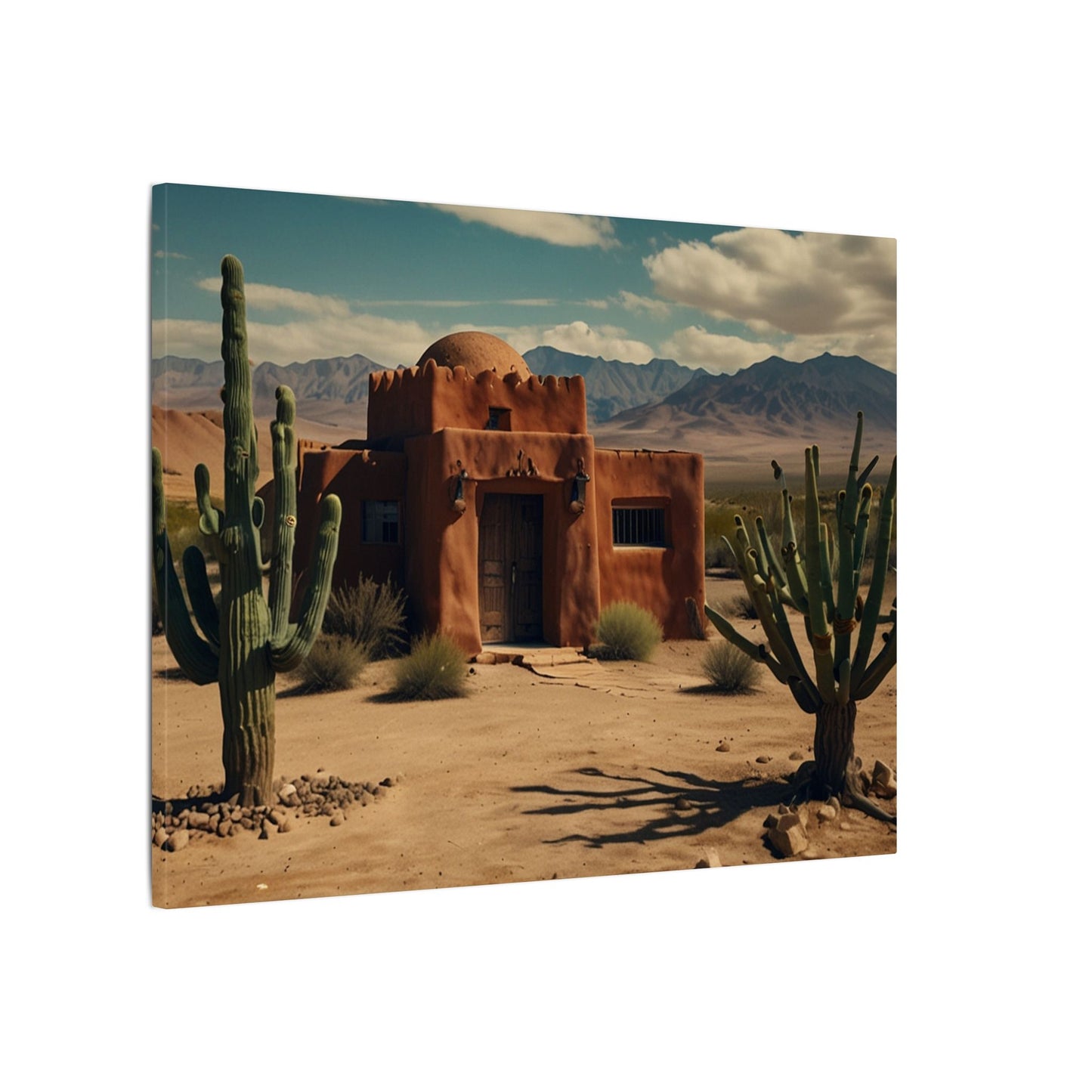 Southwestern Wall Art |  Rustic Desert Scene | Mantle Art Decor