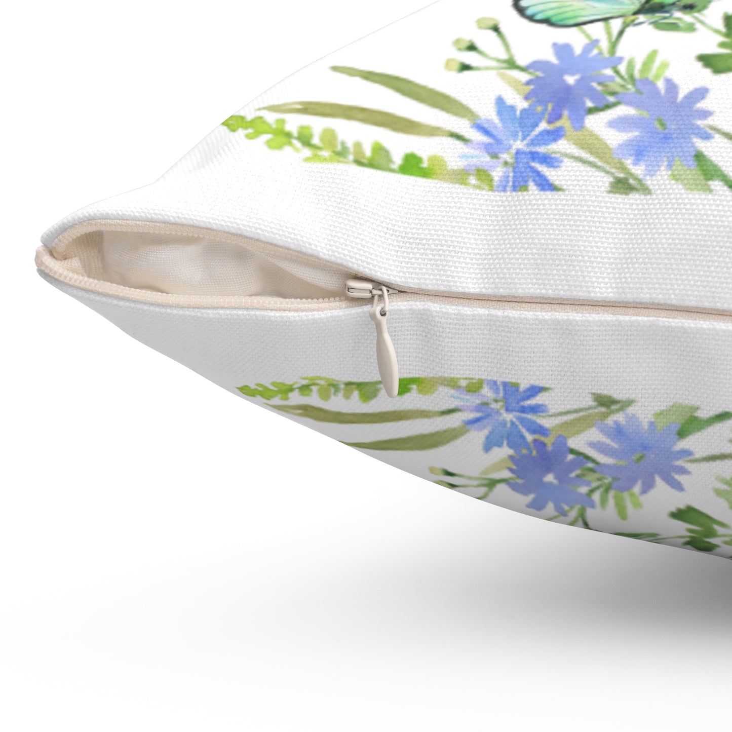 Butterfly Garden Square Pillow | Beautiful Floral Boho Throw Cushion